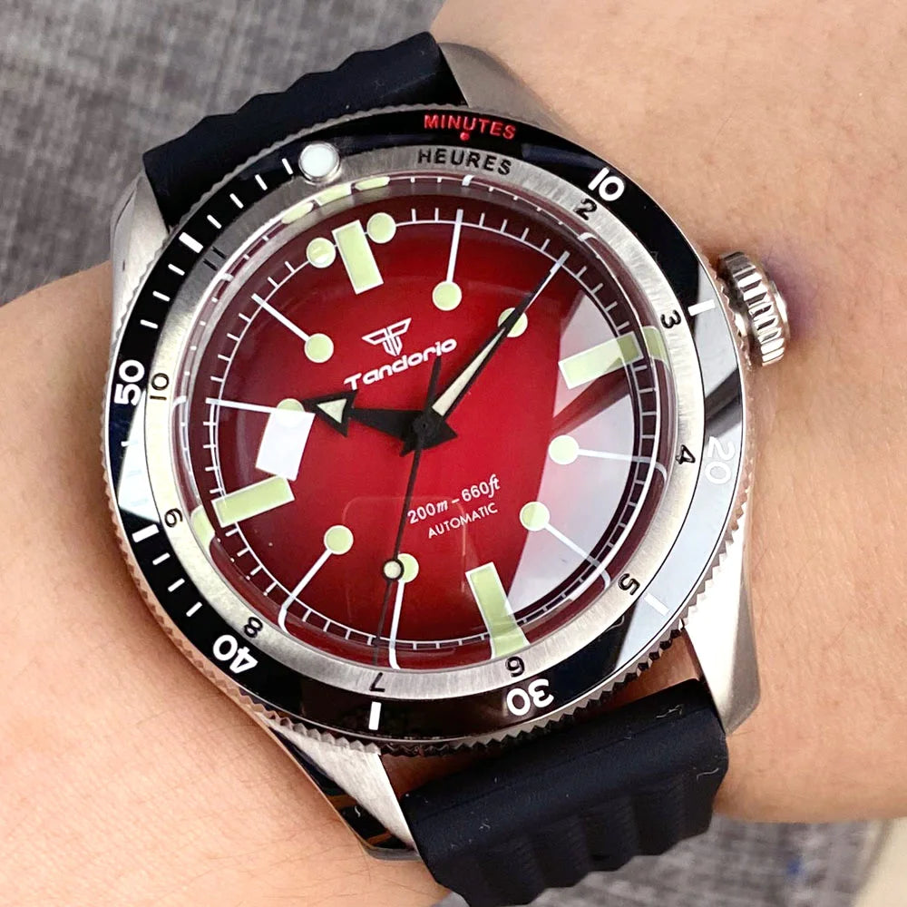 Tandorio Red Dial Mechanical Men's Watch
