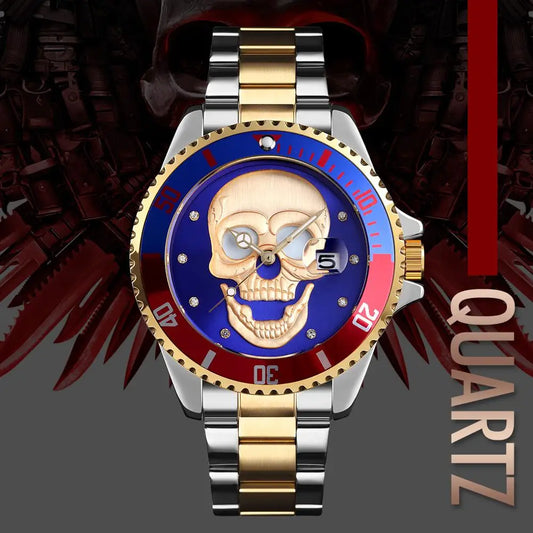 Men's Skull Quartz Watch